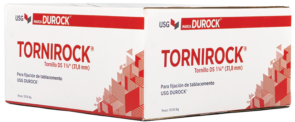 Principales características
-Tornillo moleteado con broca que permite que las tablas se presionen firmemente al marco metálico sin dañar la malla que recubre las tablas Duraock®.
-Acabado cerámico especificado para uso en sistemas húmedos y alcalinos, expuestos directamente a condiciones de humedad según ASTM B-117.
-Poseen propiedades de resistencia necesarias para soportar las tablas de cemento, tratamientos de juntas y acabados.
-1-1/4” de largo para una sola capa de Duraock®Aplicaciones de tableros.
-Utilice un tornillo de 1-5/8” de largo al instalar una segunda capa de tablero Duraock® sobre una capa de panel de yeso.